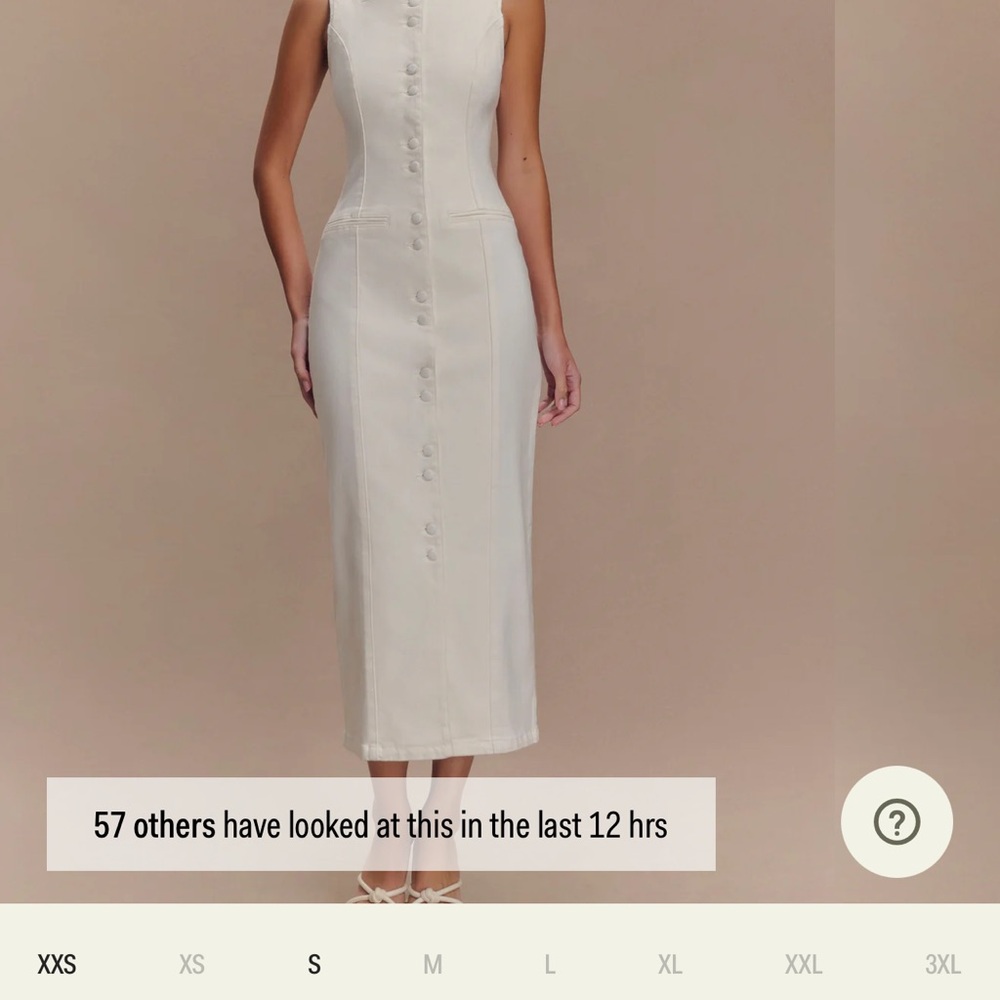 Meshki Cream Sheath Halter Midi Dress